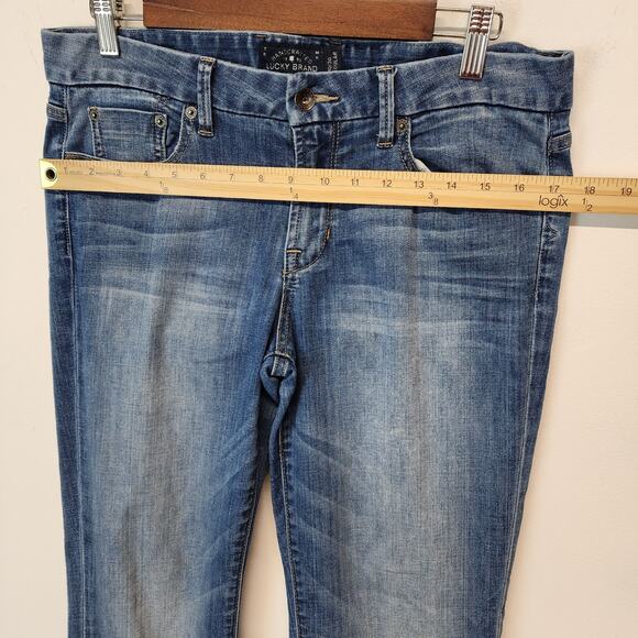 Lucky Brand Sweet Bootcut Jeans Size 10 30" Medium Wash Distressed Stretch Soft - Picture 10 of 14